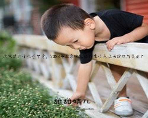 北京借卵子生子单身，2023年北京哪家借卵生子私立医院口碑最好？