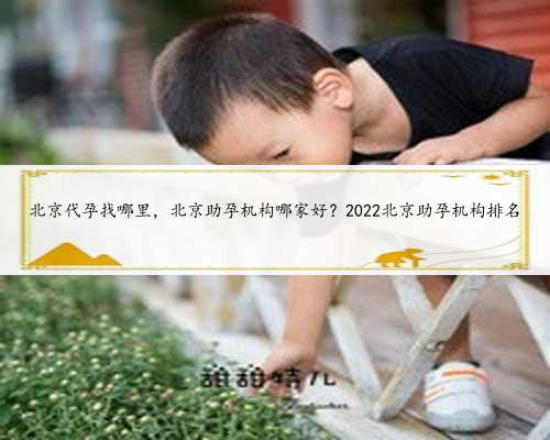 北京代孕找哪里，北京助孕机构哪家好？2022北京助孕机构排名