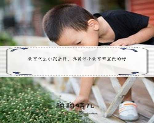 北京代生小孩条件，鼻翼缩小北京哪里做的好